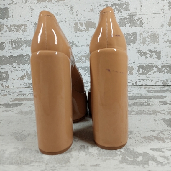 New Schutz Zayne New Pressego Tan Patent Leather Platform Mary Jane Pumps T34 - Picture 11 of 15